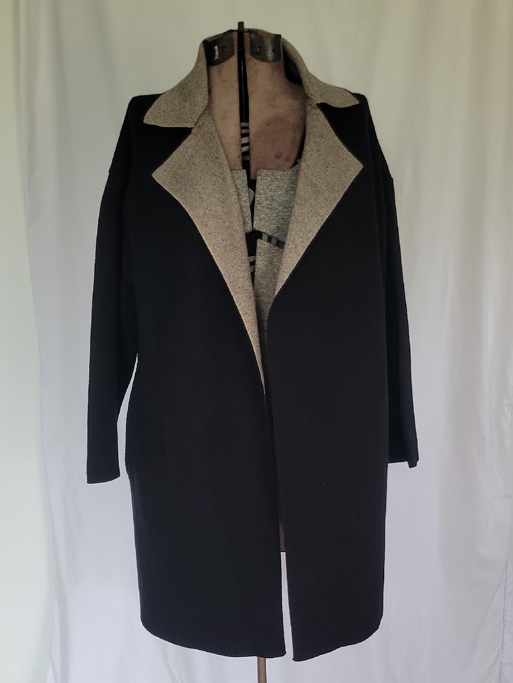 Zara Knit Jacket Medium Black